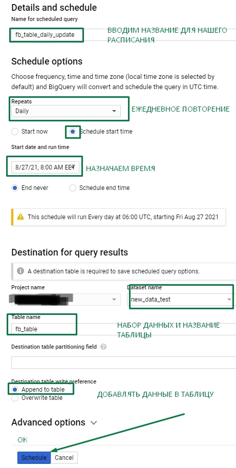 Иллюстрация: Регулярная выгрузка данных из Google Analytics в Power BI с помощью Google Sheets & Big Query