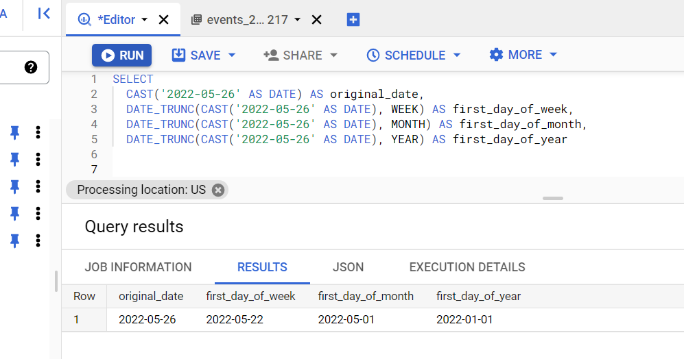 Иллюстрация: Работа с Google BigQuery Date и Timestamp