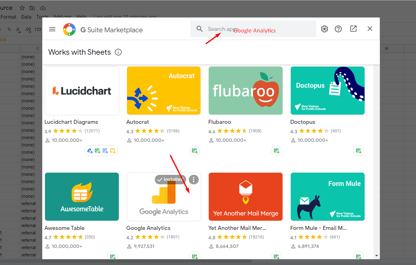 Иллюстрация: Автоматизация выгрузки данных из Google Analytics в Google Sheets, далее в Google BigQuery