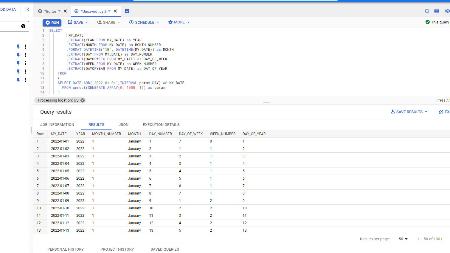 Иллюстрация: Работа с Google BigQuery Date и Timestamp