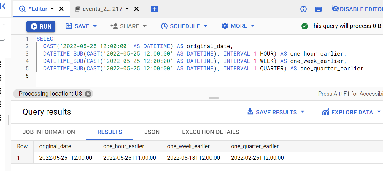 Иллюстрация: Работа с Google BigQuery Date и Timestamp
