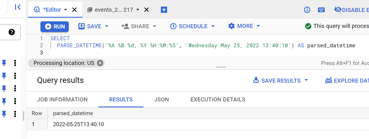 Иллюстрация: Работа с Google BigQuery Date и Timestamp