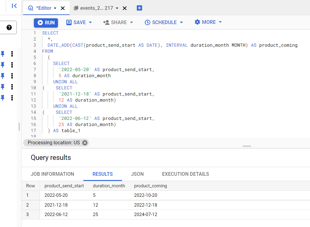 Иллюстрация: Работа с Google BigQuery Date и Timestamp