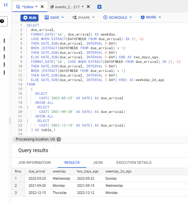 Иллюстрация: Работа с Google BigQuery Date и Timestamp