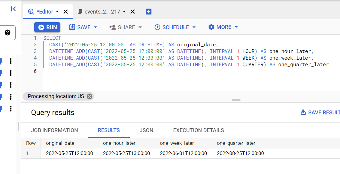 Иллюстрация: Работа с Google BigQuery Date и Timestamp